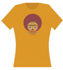 AFRO FRIDA CREW NECK SHORT SLEEVE TSHIRT IN ANTIQUE GOLD