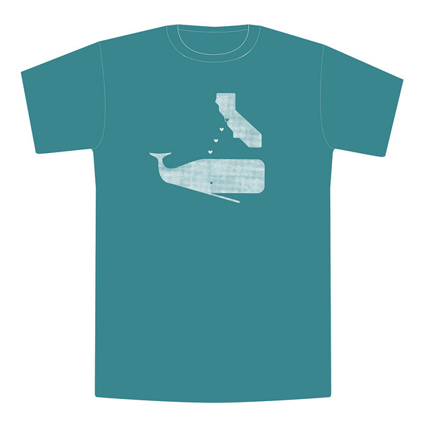 Whales Love California Mens/Unisex Tee