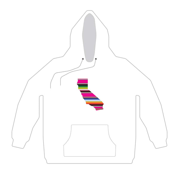 California Zarape Unisex Hoodie White