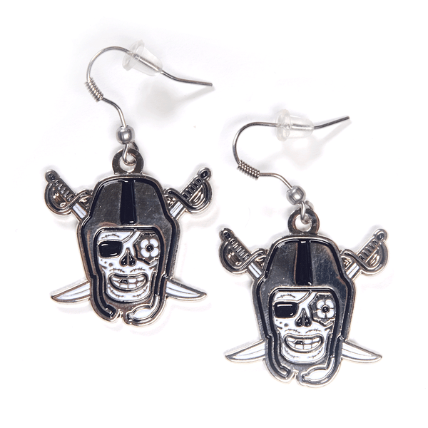 SILVER AND BLACK EARRINGS