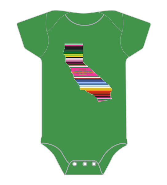 Cal Zarape Onesie Green