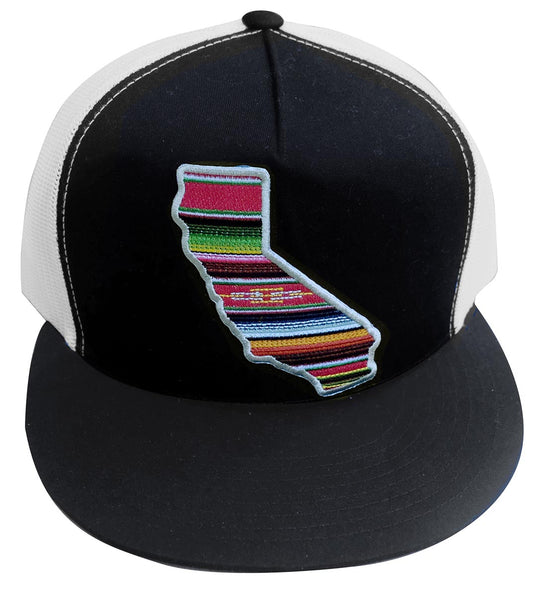 California Zarape Flatbrim Baseball Hat Black